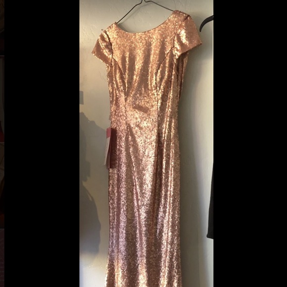 Prom sexy rose gold sequin, or bridesmaid dress - Picture 6 of 8